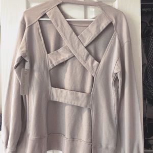 Open back sweatshirt